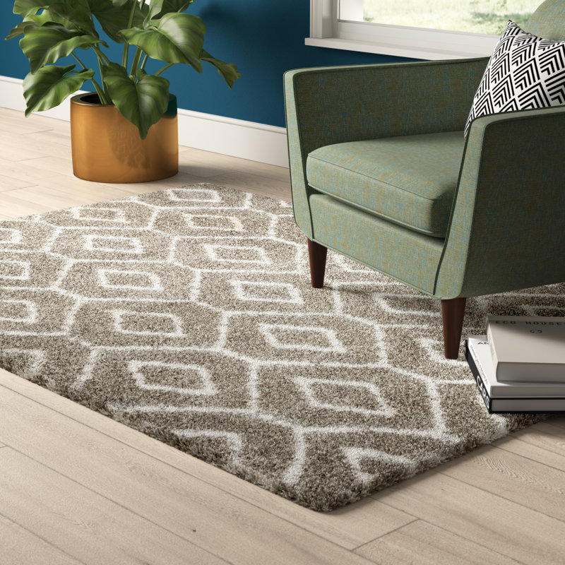 Mercury Row® Lasley Geometric Dark Brown/Taupe Area Rug & Reviews Wayfair